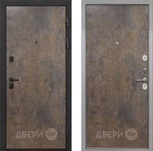 Входная металлическая Дверь Интекрон (INTECRON) Профит Black Гранж Гладкая Гранж в Можайске