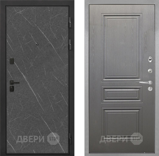 Входная металлическая Дверь Интекрон (INTECRON) Профит Black Гранит Лава Оникс ФЛ-243 Графит вуд дуб в Можайске