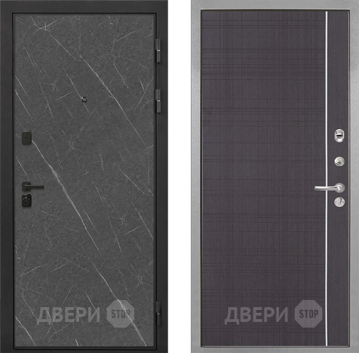 Входная металлическая Дверь Интекрон (INTECRON) Профит Black Гранит Лава Оникс В-07 с молдингом Венге в Можайске