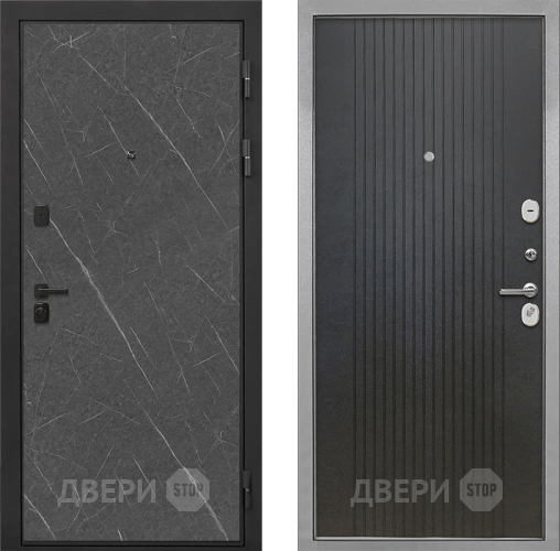Входная металлическая Дверь Интекрон (INTECRON) Профит Black Гранит Лава Оникс ФЛ-295 Лофт черный в Можайске