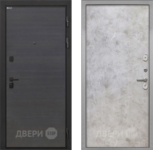 Входная металлическая Дверь Интекрон (INTECRON) Профит Black Эковенге Гладкая Мрамор светлый в Можайске