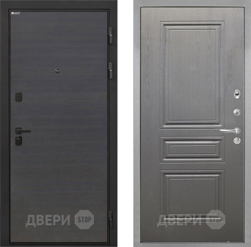 Входная металлическая Дверь Интекрон (INTECRON) Профит Black Эковенге ФЛ-243 Графит вуд дуб в Можайске