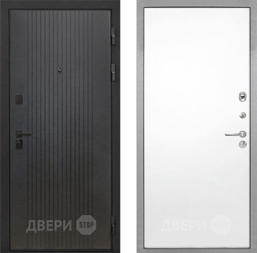 Входная металлическая Дверь Интекрон (INTECRON) Профит Black ФЛ-295 Гладкая Силк Сноу в Можайске