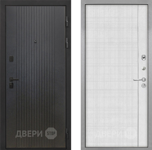Входная металлическая Дверь Интекрон (INTECRON) Профит Black ФЛ-295 В-07 с молдингом Лофт белый в Можайске