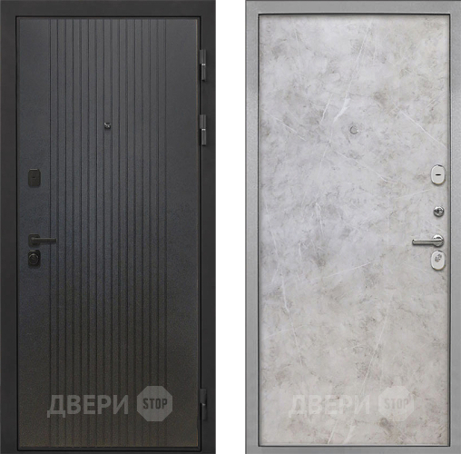 Входная металлическая Дверь Интекрон (INTECRON) Профит Black ФЛ-295 Гладкая Мрамор светлый в Можайске