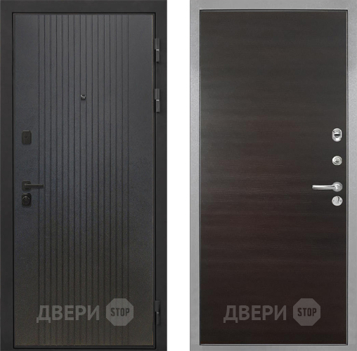 Входная металлическая Дверь Интекрон (INTECRON) Профит Black ФЛ-295 Гладкая Эковенге поперечный в Можайске