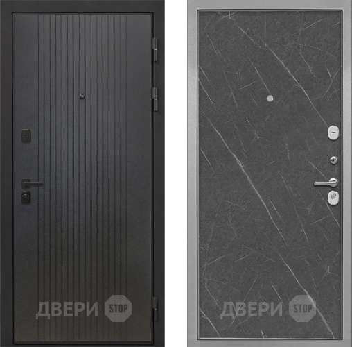 Входная металлическая Дверь Интекрон (INTECRON) Профит Black ФЛ-295 Гладкая Гранит лава оникс в Можайске