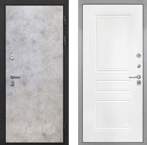 Входная металлическая Дверь Интекрон (INTECRON) Гектор Мрамор Светлый ФЛ-243 Белый матовый в Можайске