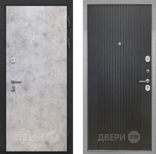 Входная металлическая Дверь Интекрон (INTECRON) Гектор Мрамор Светлый ФЛ-295 Лофт черный в Можайске