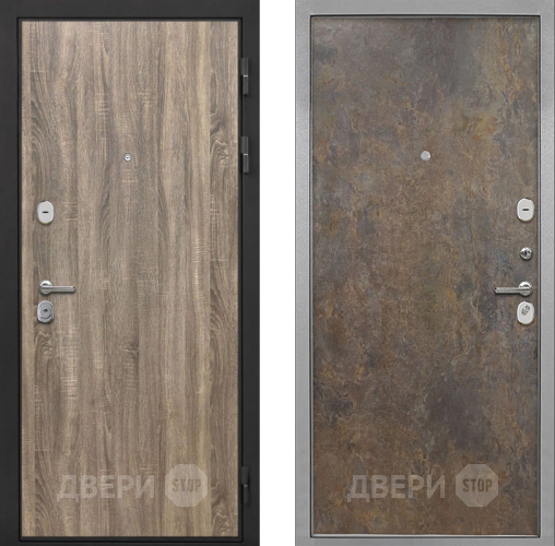 Входная металлическая Дверь Интекрон (INTECRON) Гектор Дуб Турин Гладкая Гранж в Можайске