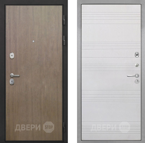 Входная металлическая Дверь Интекрон (INTECRON) Гектор Венге Коричневый ФЛ-316 Белый ясень в Можайске
