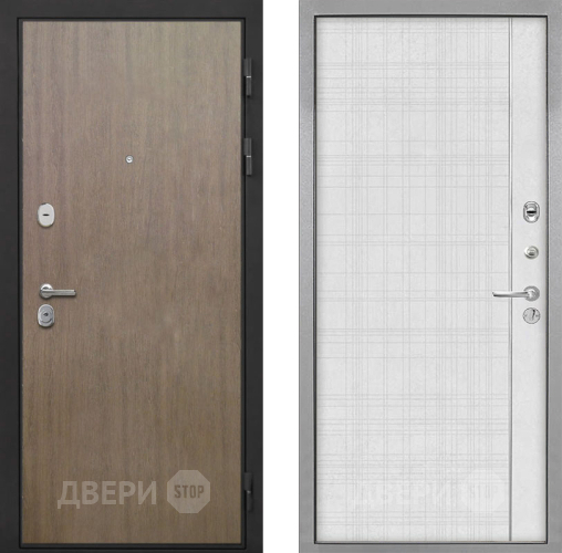 Входная металлическая Дверь Интекрон (INTECRON) Гектор Венге Коричневый В-07 с молдингом Лофт белый в Можайске