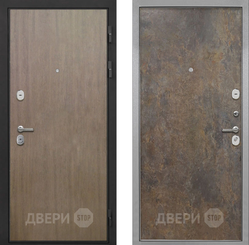 Входная металлическая Дверь Интекрон (INTECRON) Гектор Венге Коричневый Гладкая Гранж в Можайске