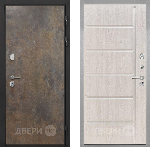 Входная металлическая Дверь Интекрон (INTECRON) Гектор Гранж ФЛ-102 Сосна белая в Можайске