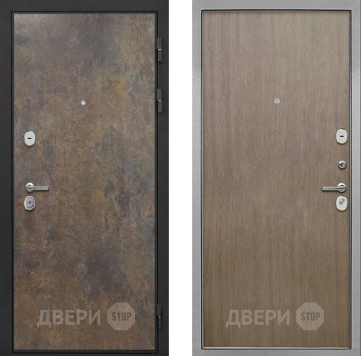 Входная металлическая Дверь Интекрон (INTECRON) Гектор Гранж Гладкая шпон Венге коричневый в Можайске