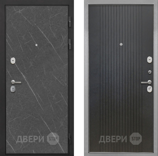 Входная металлическая Дверь Интекрон (INTECRON) Гектор Гранит Лава Оникс ФЛ-295 Лофт черный в Можайске