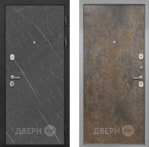 Входная металлическая Дверь Интекрон (INTECRON) Гектор Гранит Лава Оникс Гладкая Гранж в Можайске