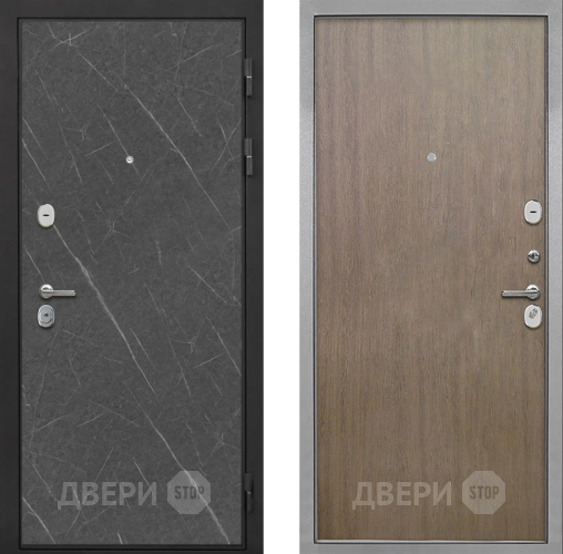 Входная металлическая Дверь Интекрон (INTECRON) Гектор Гранит Лава Оникс Гладкая шпон Венге коричневый в Можайске