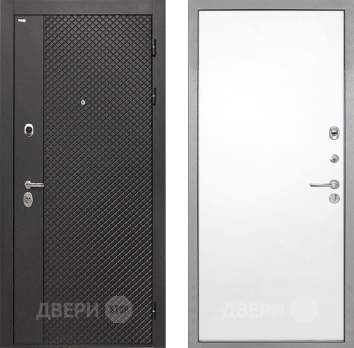 Входная металлическая Дверь Интекрон (INTECRON) Олимпия Black 4К Гладкая Силк Сноу в Можайске