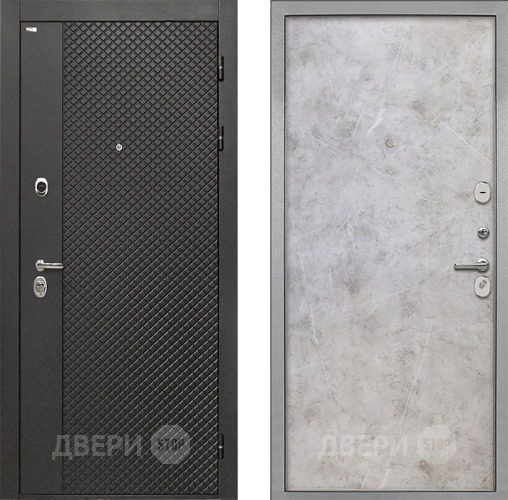Входная металлическая Дверь Интекрон (INTECRON) Олимпия Black 4К Гладкая Мрамор светлый в Можайске