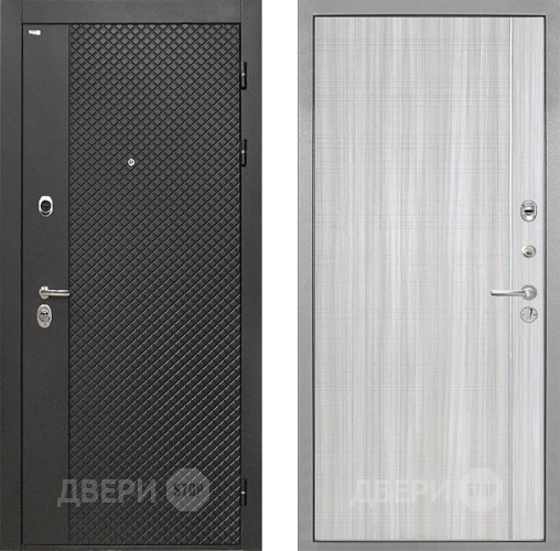 Входная металлическая Дверь Интекрон (INTECRON) Олимпия Black 4К В-07 с молдингом Сандал белый в Можайске