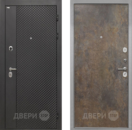 Входная металлическая Дверь Интекрон (INTECRON) Олимпия Black 4К Гладкая Гранж в Можайске