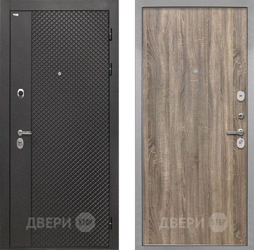 Входная металлическая Дверь Интекрон (INTECRON) Олимпия Black 4К Гладкая Дуб турин в Можайске