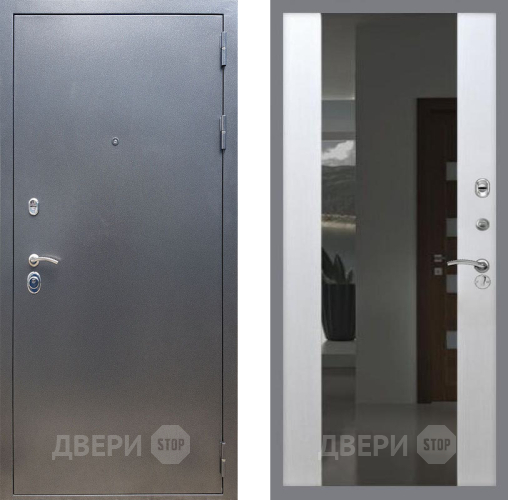 Входная металлическая Дверь Рекс (REX) 11 СБ-16 Зеркало Белый ясень в Можайске