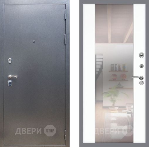 Входная металлическая Дверь Рекс (REX) 11 СБ-16 Зеркало Силк Сноу в Можайске