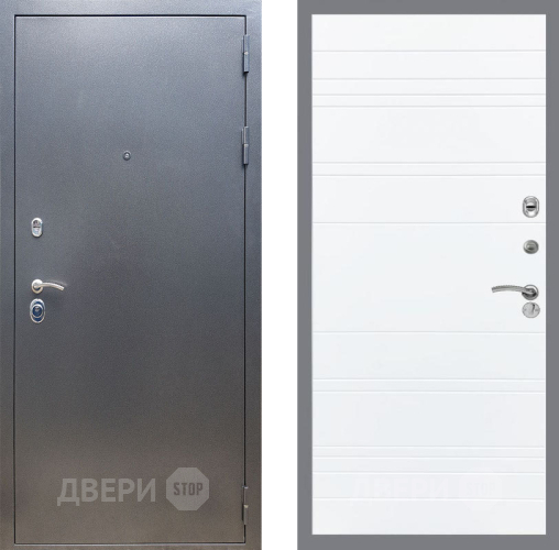 Входная металлическая Дверь Рекс (REX) 11 Line Силк Сноу в Можайске