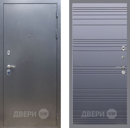 Входная металлическая Дверь Рекс (REX) 11 Line Силк титан в Можайске