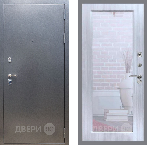 Входная металлическая Дверь Рекс (REX) 11 Зеркало Пастораль Сандал белый в Можайске