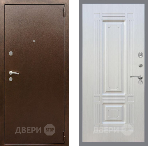 Входная металлическая Дверь Рекс (REX) 1А Медный Антик FL-2 Лиственница беж в Можайске