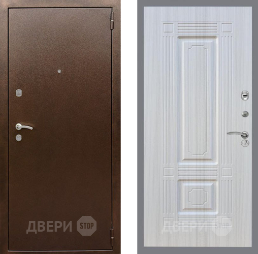 Входная металлическая Дверь Рекс (REX) 1А Медный Антик FL-2 Сандал белый в Можайске
