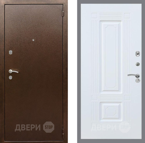 Входная металлическая Дверь Рекс (REX) 1А Медный Антик FL-2 Силк Сноу в Можайске