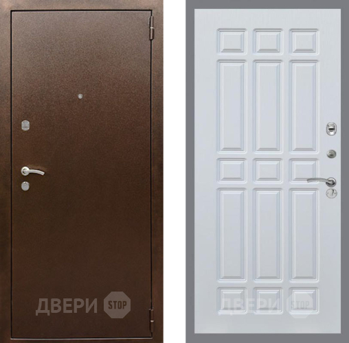 Дверь Рекс (REX) 1А Медный Антик FL-33 Белый ясень в Можайске