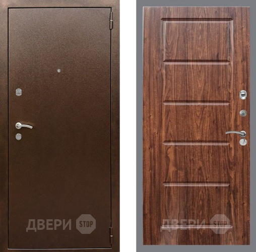 Входная металлическая Дверь Рекс (REX) 1А Медный Антик FL-39 орех тисненый в Можайске