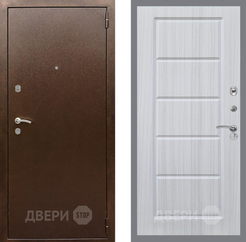 Входная металлическая Дверь Рекс (REX) 1А Медный Антик FL-39 Сандал белый в Можайске