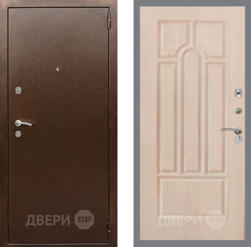 Входная металлическая Дверь Рекс (REX) 1А Медный Антик FL-58 Беленый дуб в Можайске