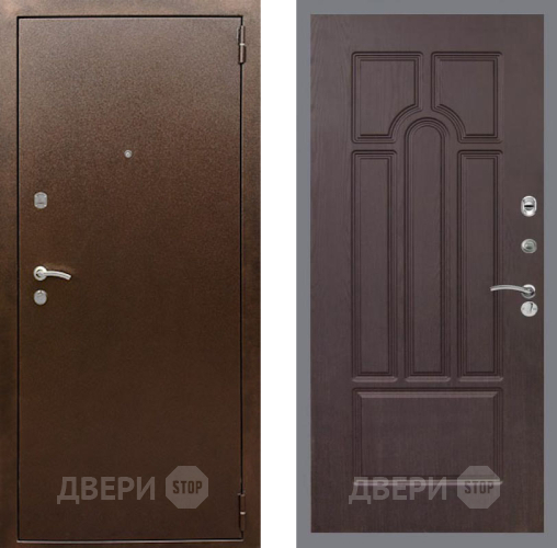 Входная металлическая Дверь Рекс (REX) 1А Медный Антик FL-58 Венге в Можайске