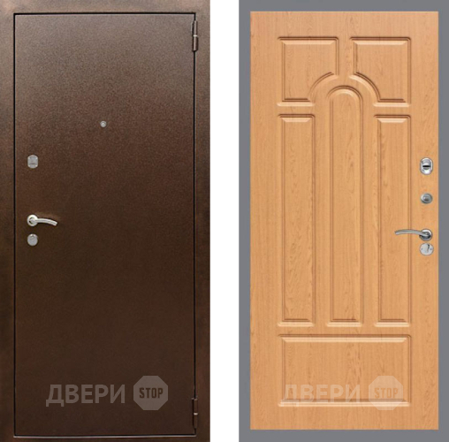Входная металлическая Дверь Рекс (REX) 1А Медный Антик FL-58 Дуб в Можайске