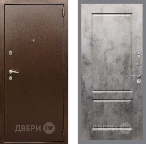 Входная металлическая Дверь Рекс (REX) 1А Медный Антик FL-117 Бетон темный в Можайске