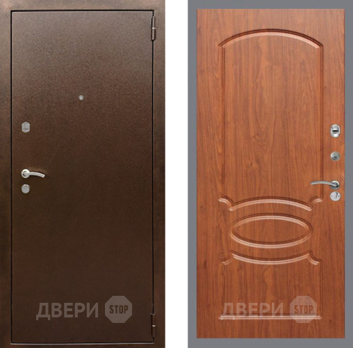 Входная металлическая Дверь Рекс (REX) 1А Медный Антик FL-128 Морёная берёза в Можайске