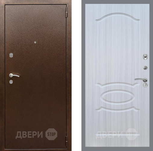 Входная металлическая Дверь Рекс (REX) 1А Медный Антик FL-128 Сандал белый в Можайске