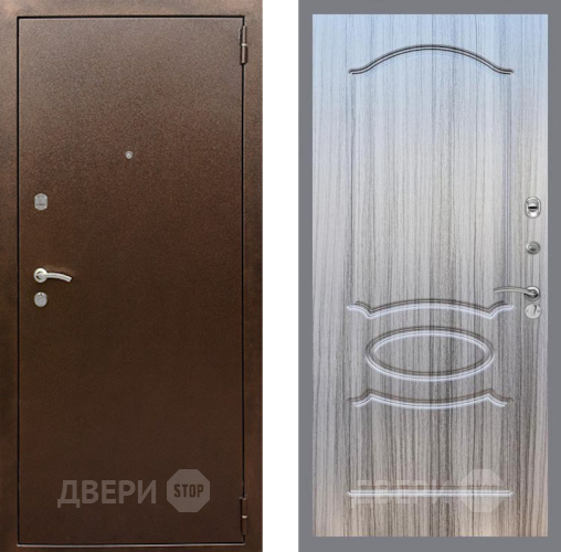 Входная металлическая Дверь Рекс (REX) 1А Медный Антик FL-128 Сандал грей в Можайске