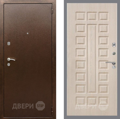Входная металлическая Дверь Рекс (REX) 1А Медный Антик FL-183 Беленый дуб в Можайске