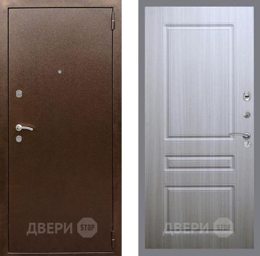 Входная металлическая Дверь Рекс (REX) 1А Медный Антик FL-243 Сандал белый в Можайске