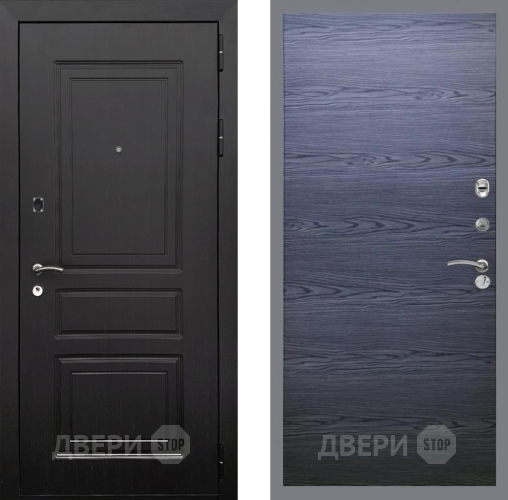 Входная металлическая Дверь Рекс (REX) 6 Венге GL Дуб тангенальный черный в Можайске