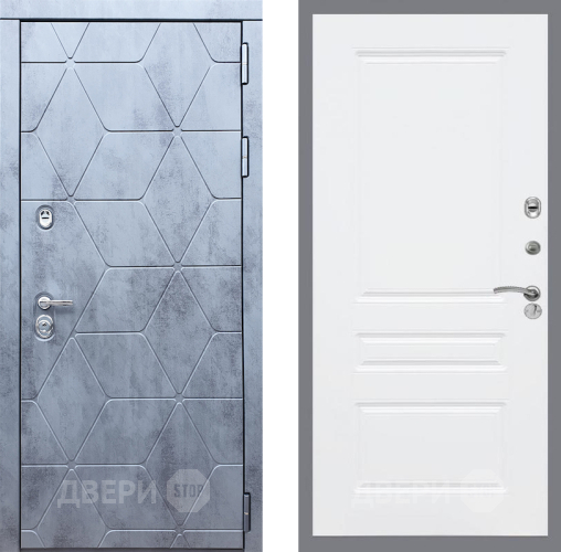 Входная металлическая Дверь Рекс (REX) 28 FL-243 Силк Сноу в Можайске