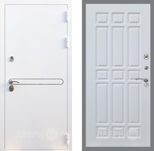 Входная металлическая Дверь Рекс (REX) 27 FL-33 Белый ясень в Можайске